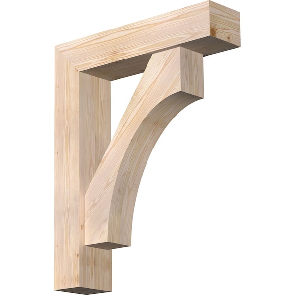 Ekena Millwork Westlake Block Smooth Bracket w/ Offset Brace, Douglas Fir, 7 1/2"W x 32"D x 40"H BKT0806X32X40WTL05SDF - main